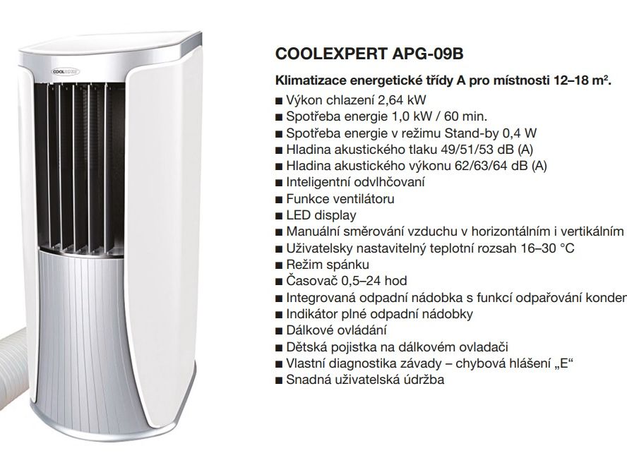 Mobilní klimatizace Coolexpert-APG 09B