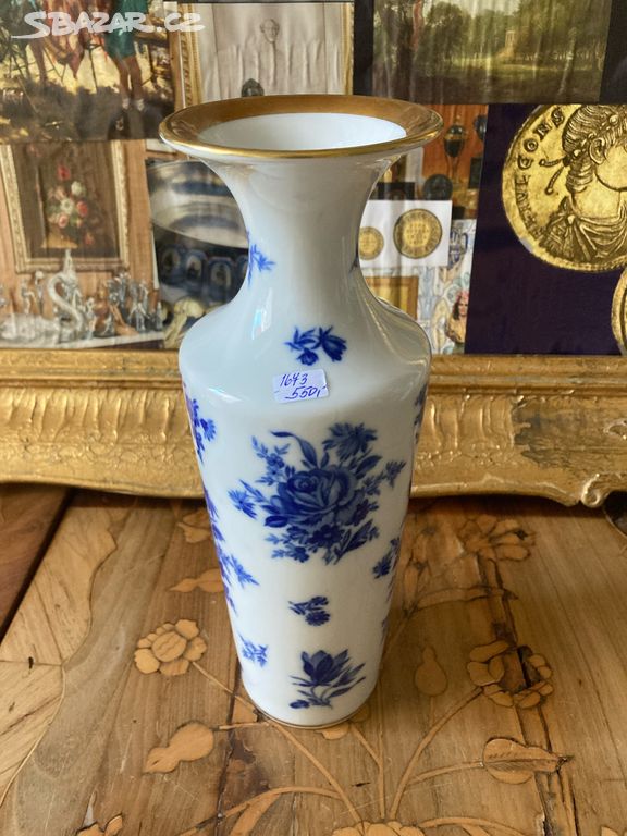 Porcelánová váza - modrotisk - 27cm