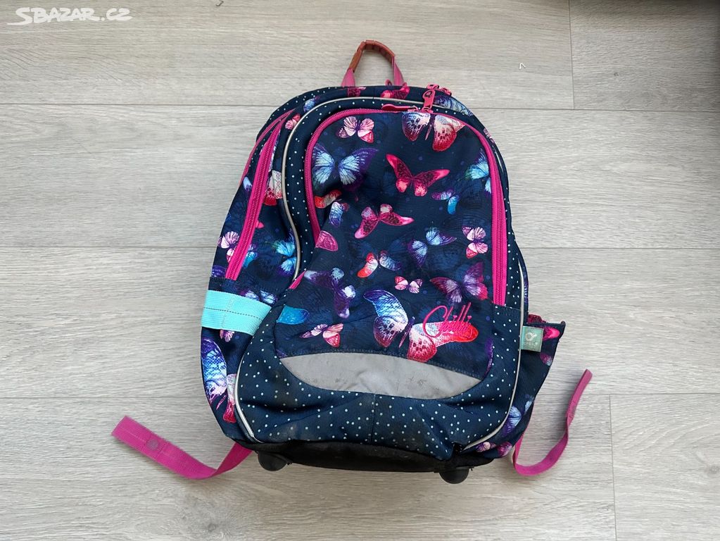 Dívčí školní batoh / aktovka Topgal s motýlky