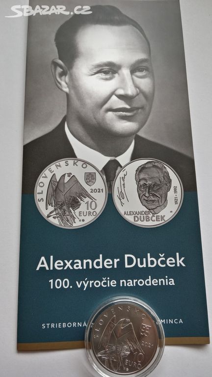 10 Eur 2021 Alexander Dubček s certifikátem