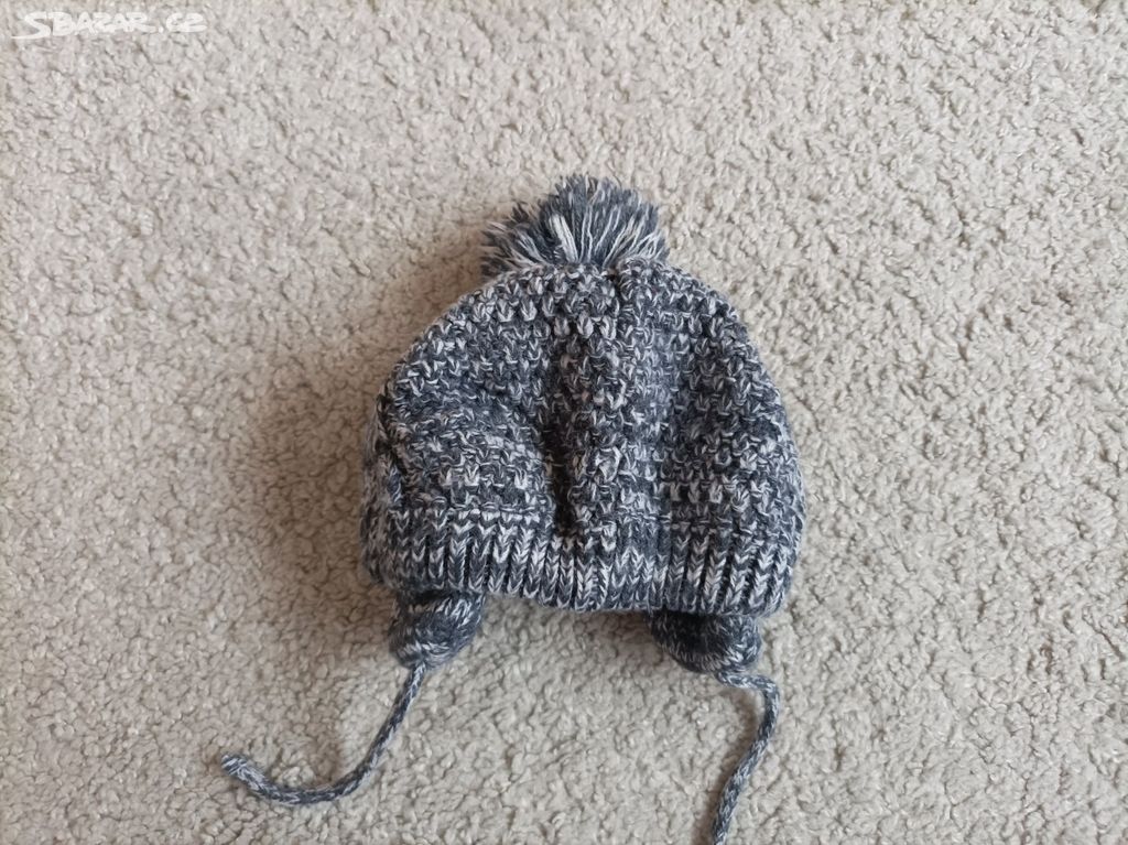 Dětská zimní čepice, vel. 0-6 měsíců