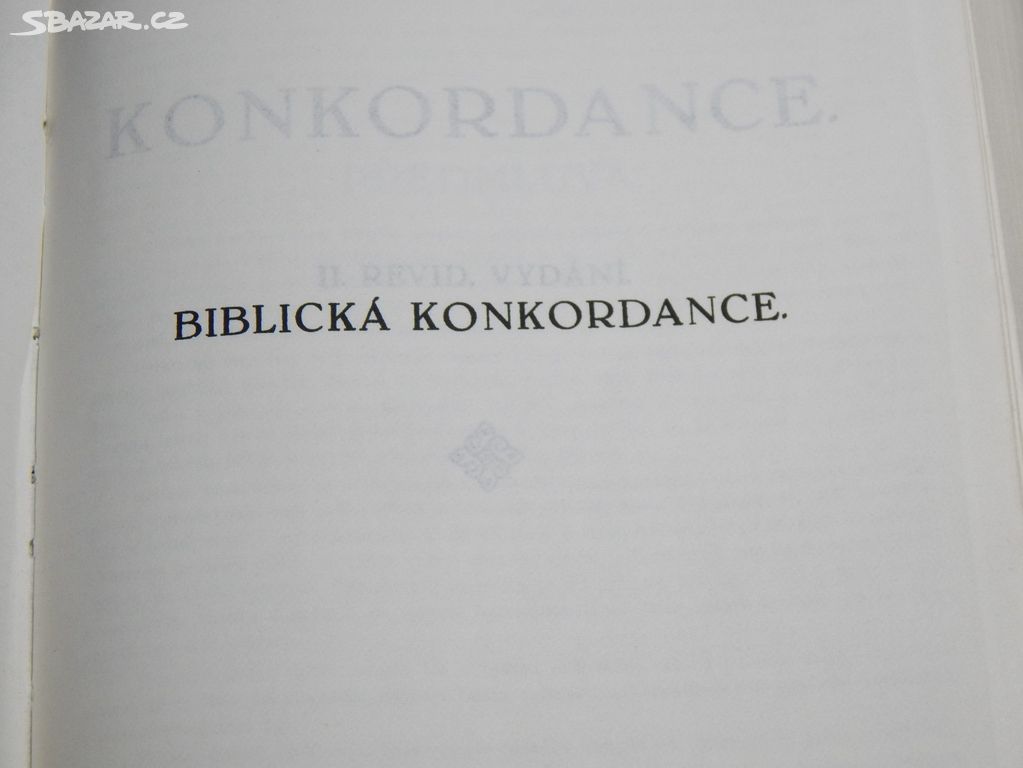 Biblická konkordance  -PRAHA 1933