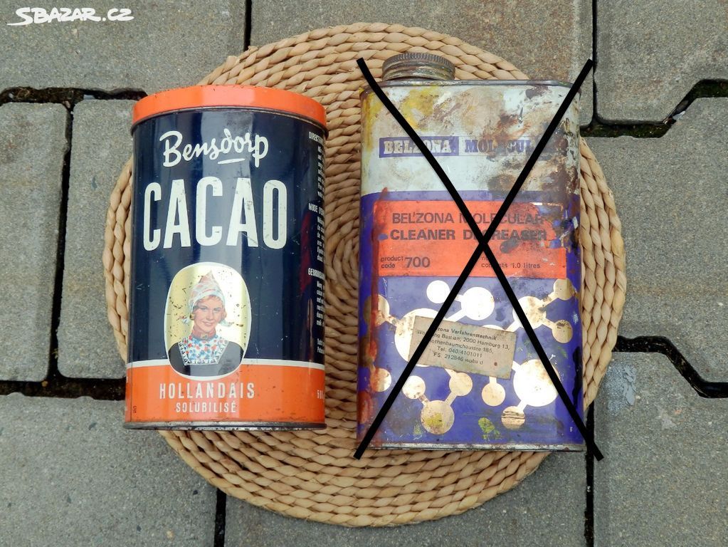 Starožitná plechovka Cacao
