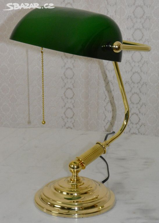 Bankéřská lampa - mosaz - krásná