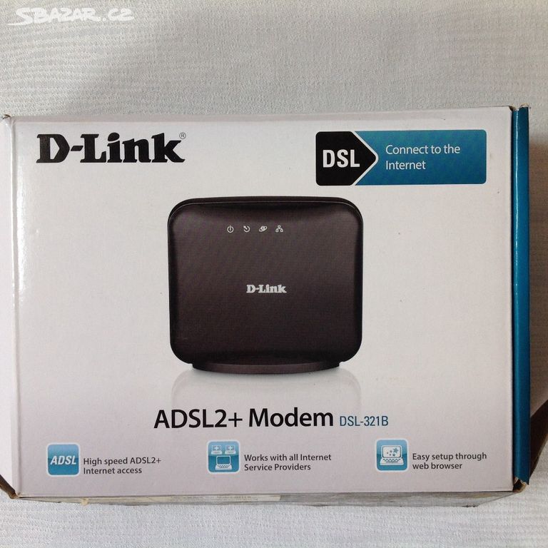 ADSL2+ MODEM DSL-321B. FUNKCNÍ. NEPOUZIVANY