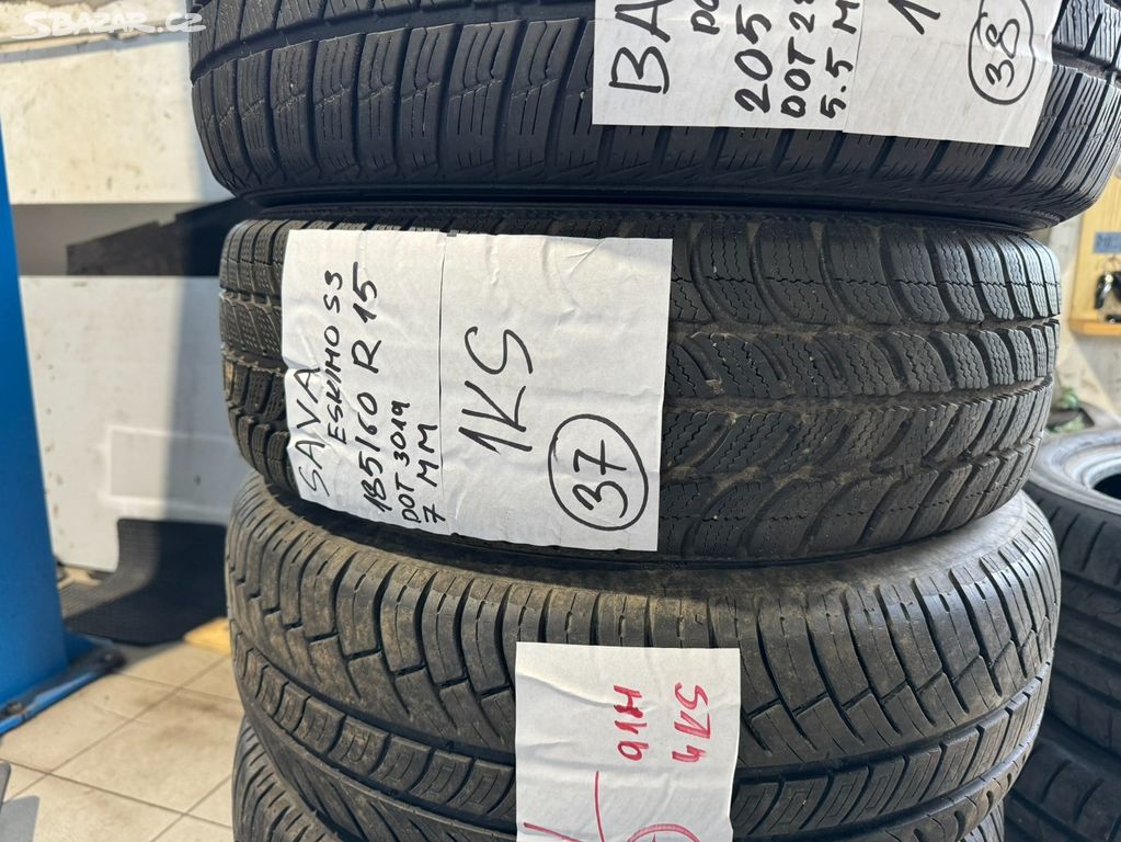 1ks zimní pneu SAVA ESKIMO 185/60 R15, č 37