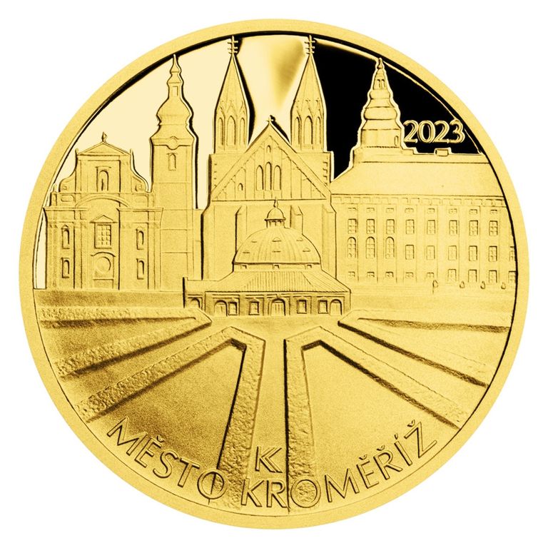 Zlatá mince 5000 Kč 2023 Kroměříž b.k.