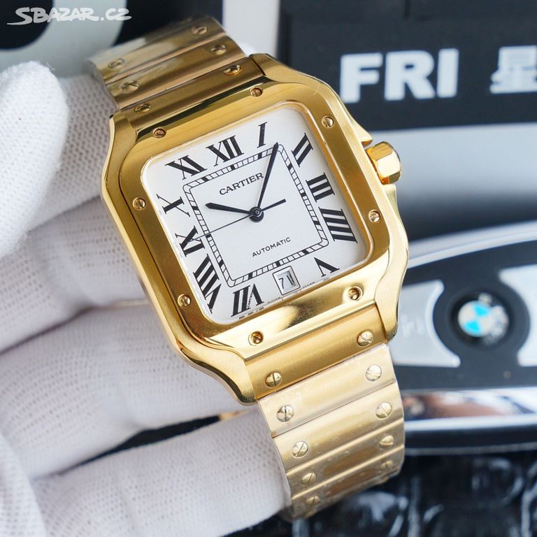 Pánské hodinky Cartier Santos de Cartier Gold