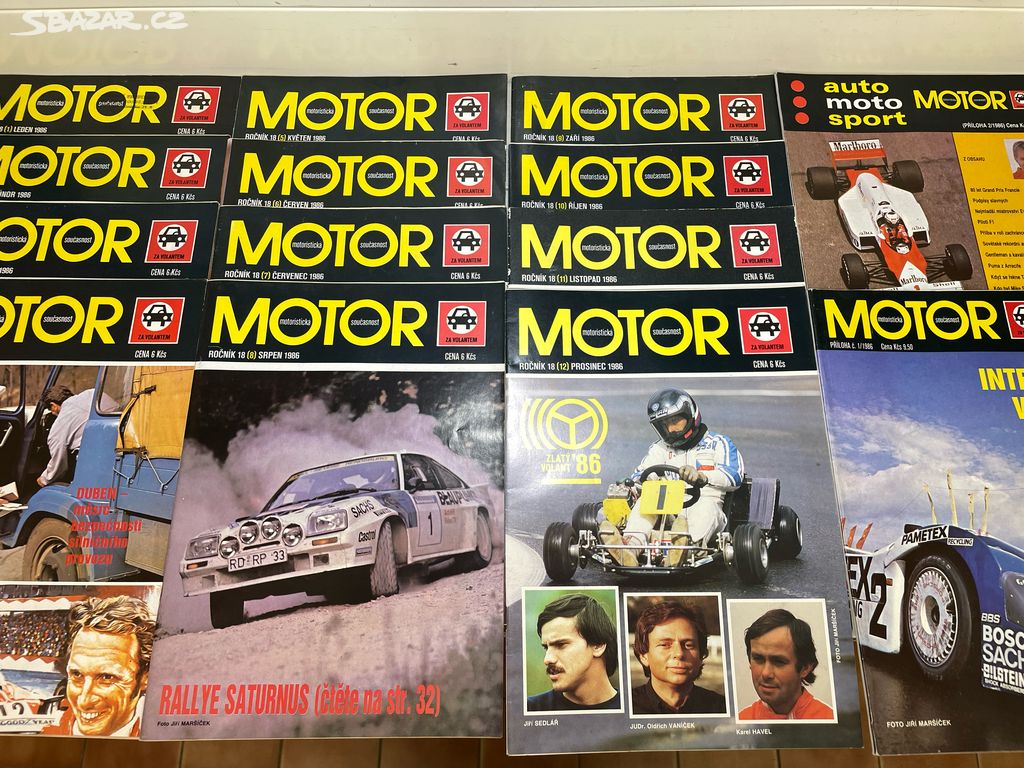 časopis Motor ročník 18 rok 1986 komplet + přílohy