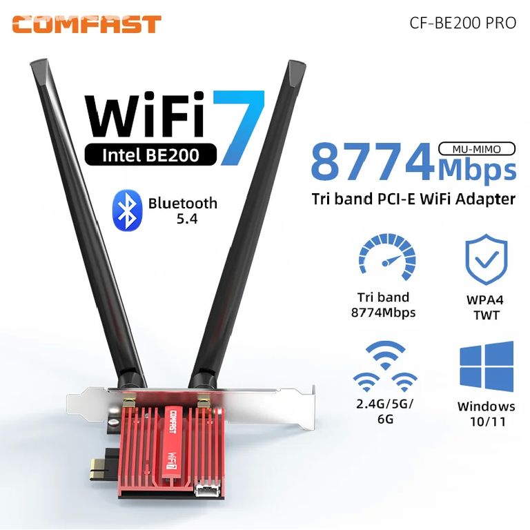 Comfast WiFi 7 Intel BE200 PCI adapter