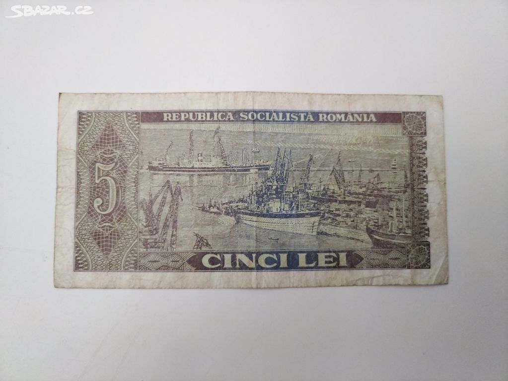 Stará bankovka Rumunsko - 5 Lei 1966