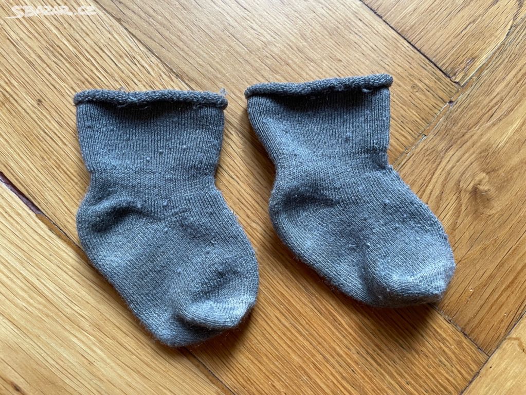 Merino kojenecké šedé ponožky 0-18 měsíců