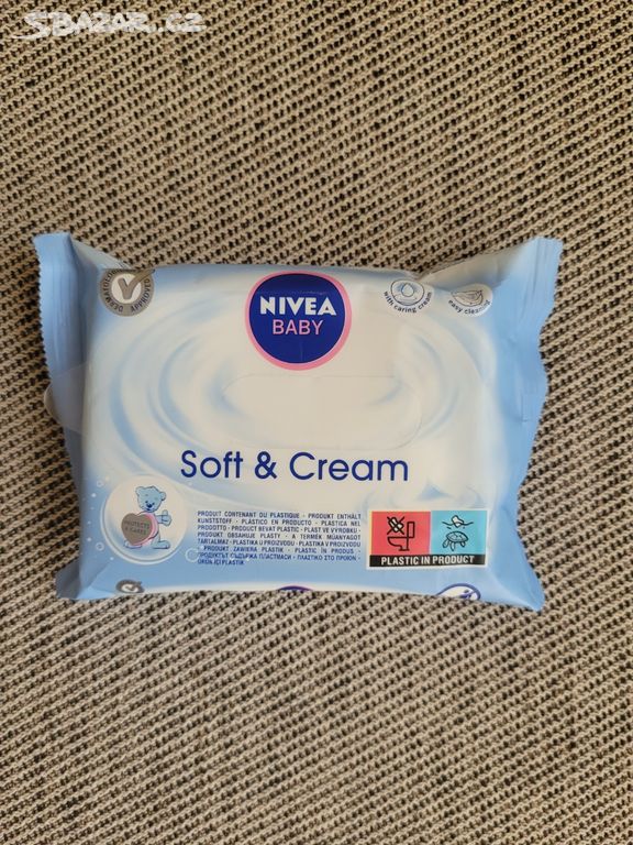 Nové vlhčené ubrousky Soft & Cream zn. Nivea,20 ks