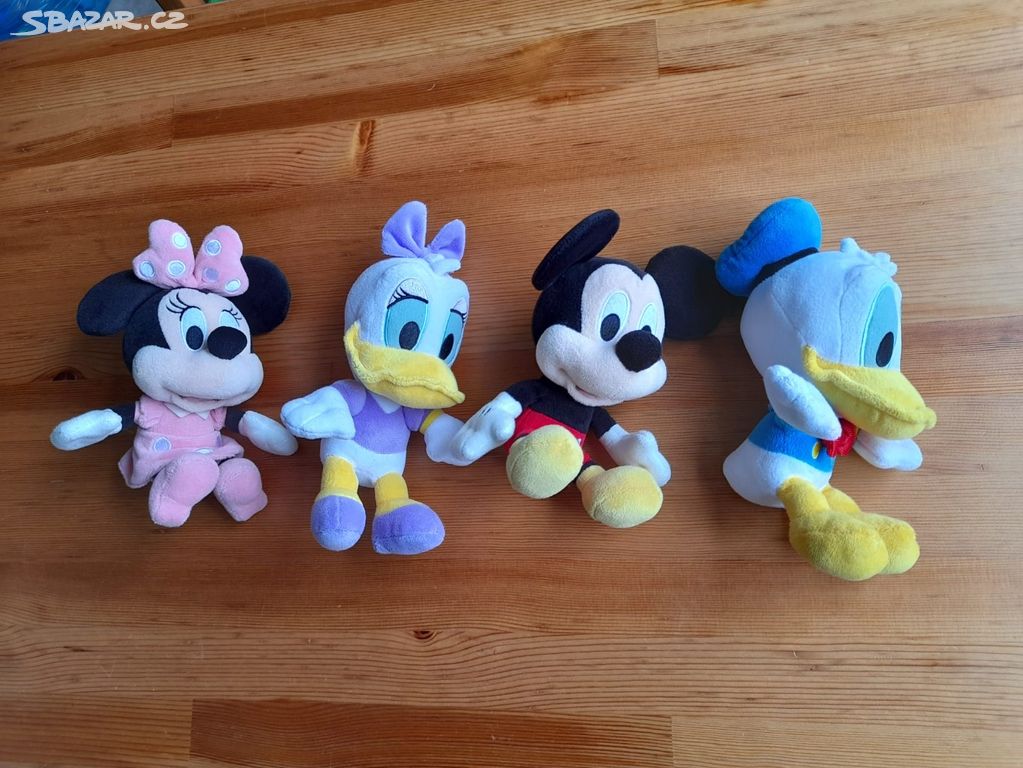 Disney plyšáci (Mickey, Minnie, Donald, Daisy)