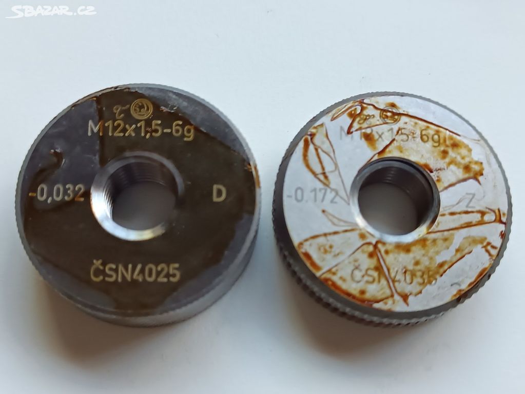 Závitový kroužek M12x1,5 kalibr NOVÝ /doklad výběr