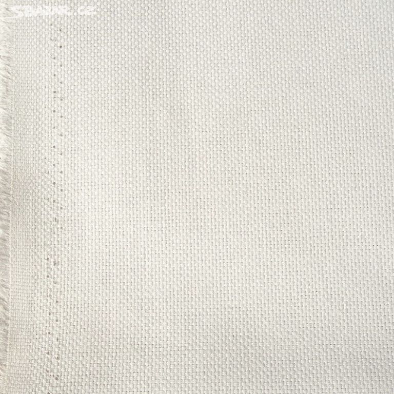 Vyšívací tkanina Panama č.9, bílá látka bavlna