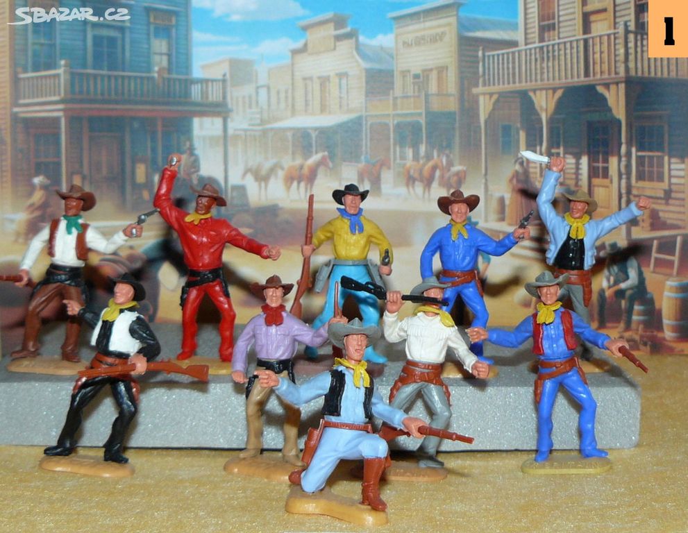 ( 1 ) Timpo Toys originál figurky : kovbojové