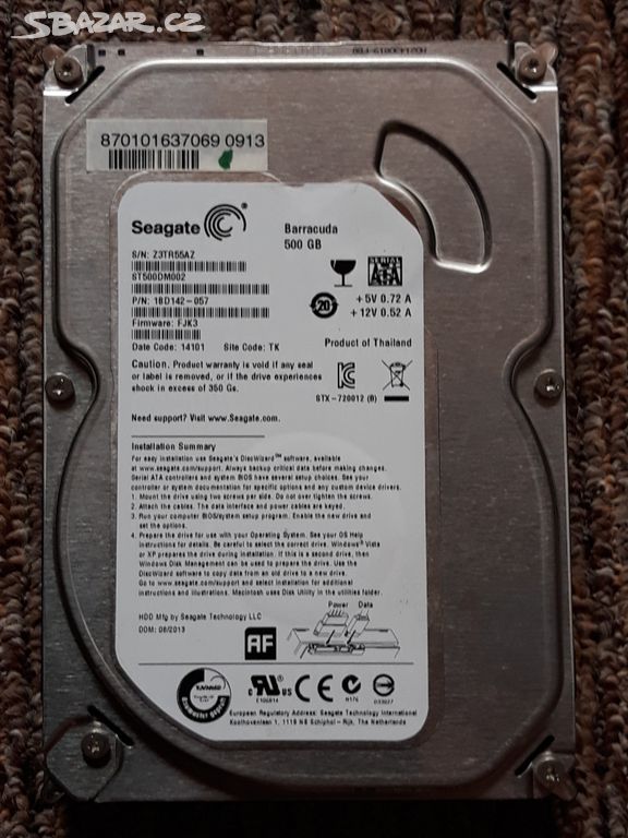 HDD 3,5" Seagate 500GB