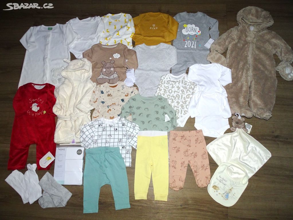 Neutrální oblečení na miminko 0-6m - 56-62-68