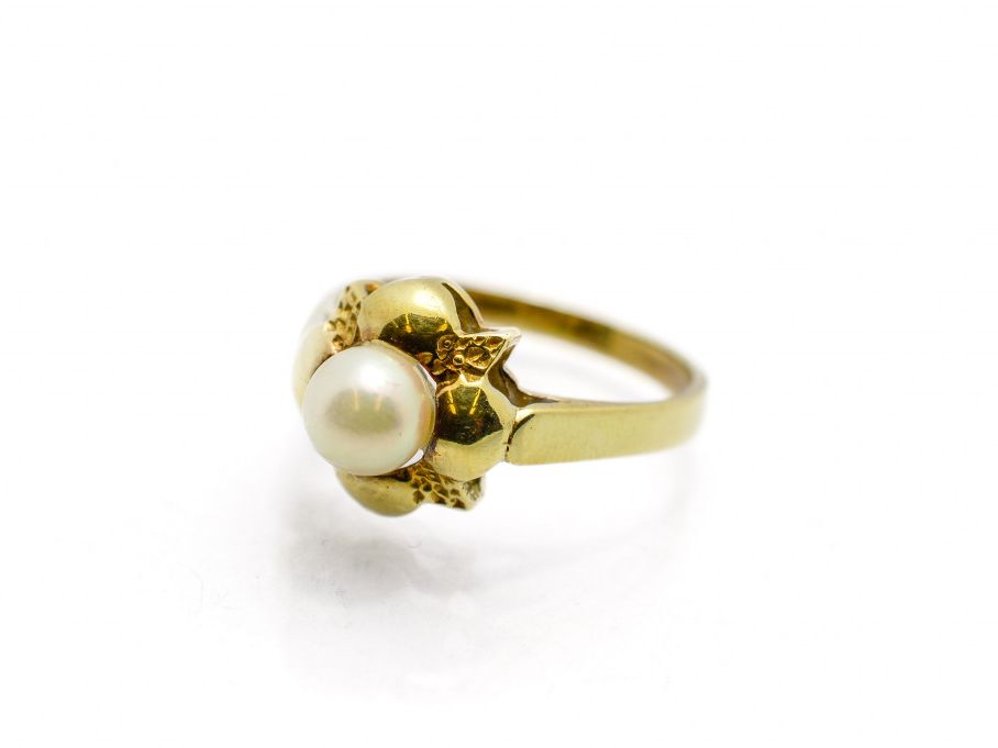 Zlatý prsten s perlou, vel. 55 (17897)