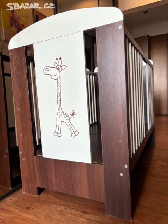 Dětská postýlka Klups žirafa+matrace