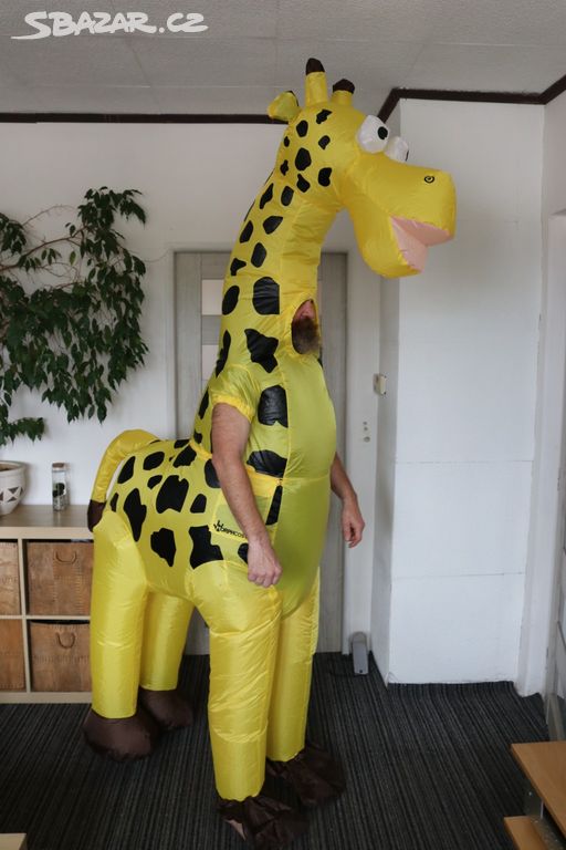 Kostým pro dospělé nafukovací žirafa