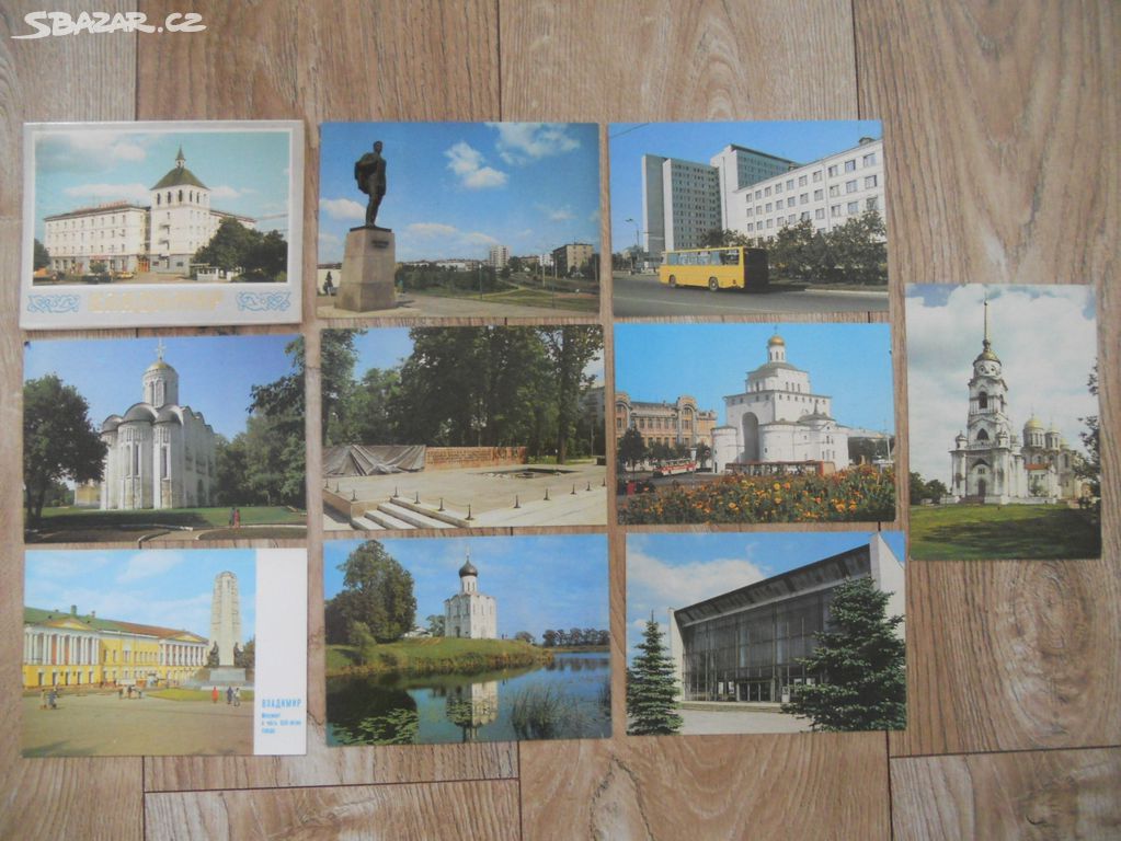 Pohlednice Rusko, sada 9 pohlednic