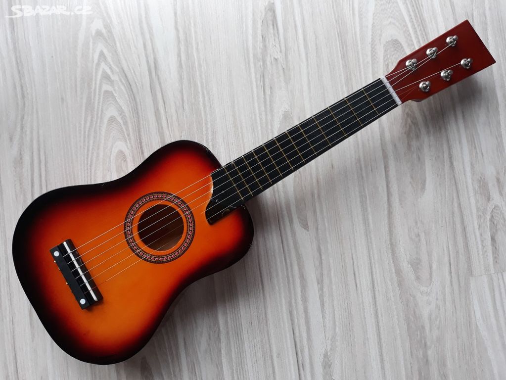 Nová dětská akustická kytara-žlutohnědá-63cm