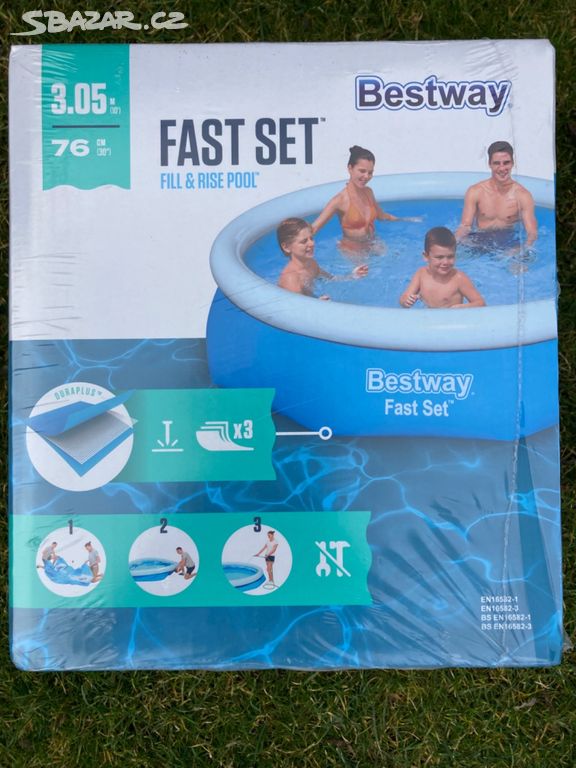 Nepoužitý bazén Bestway Fast Set 3,05 x 0,76 m