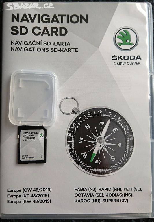 Navigace -Mapy Škoda Octávia, SuperB,Kodiaq, Karoq