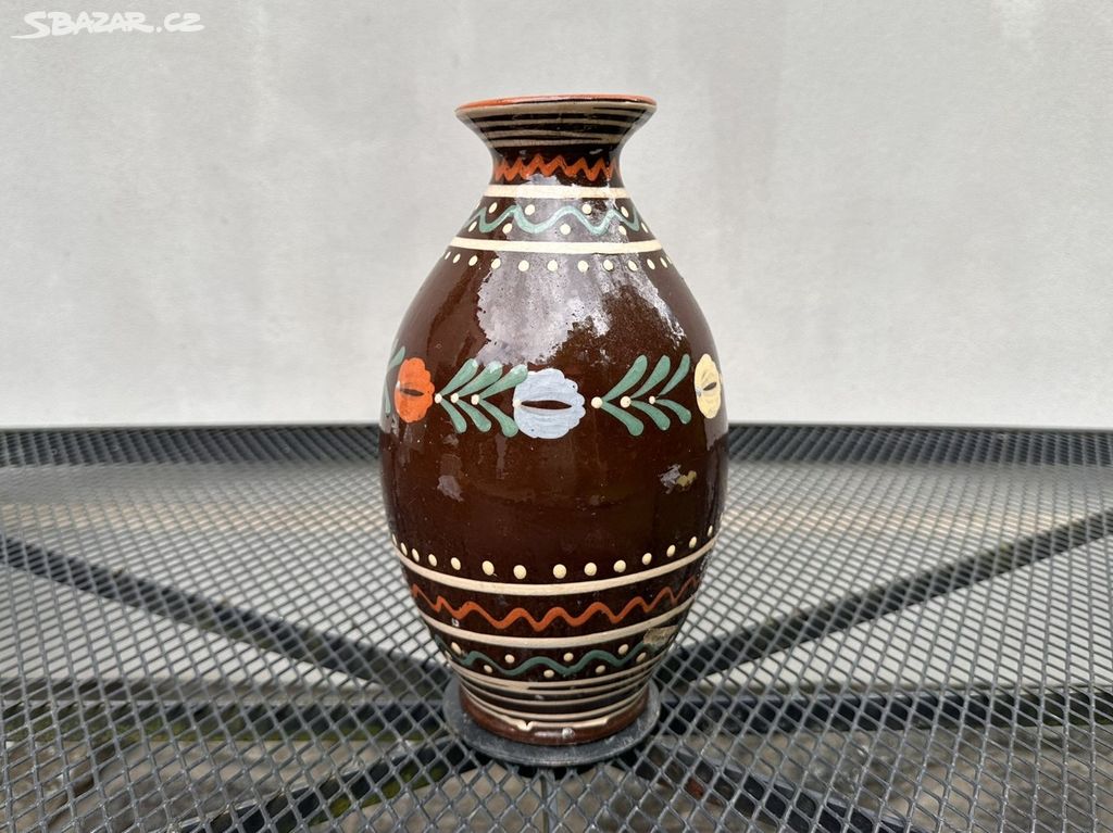 Stará retro keramická váza - Pozdišovská keramika