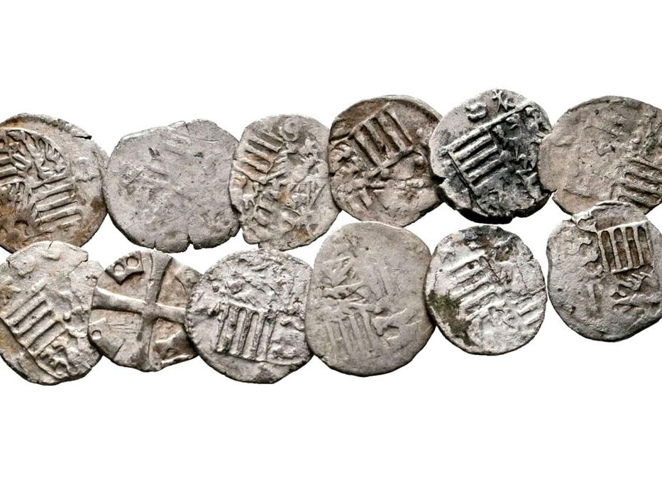 staré stříbrné mince - soubor 12 ks