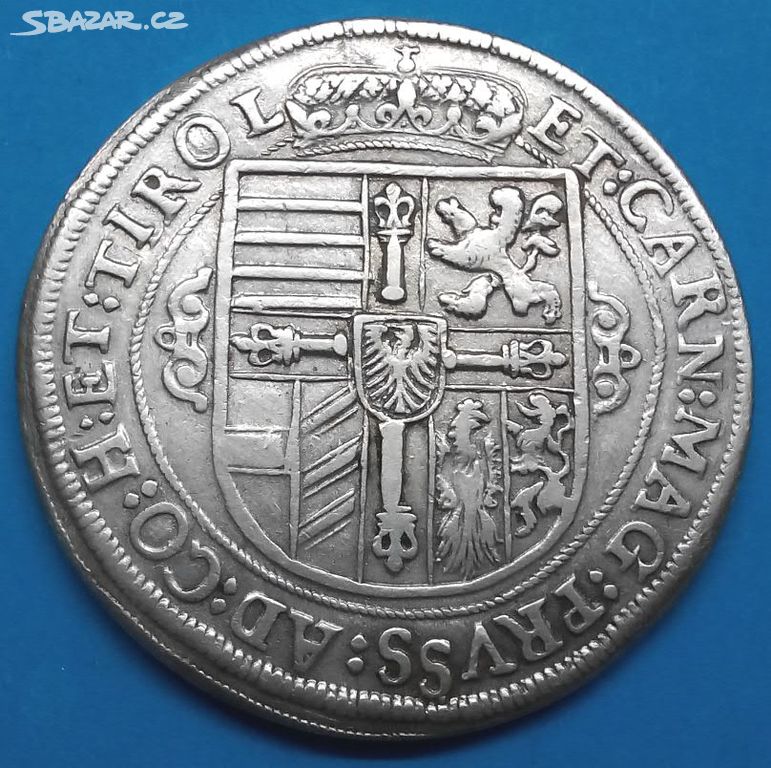 starožitný Tolar r. 1618 stříbro