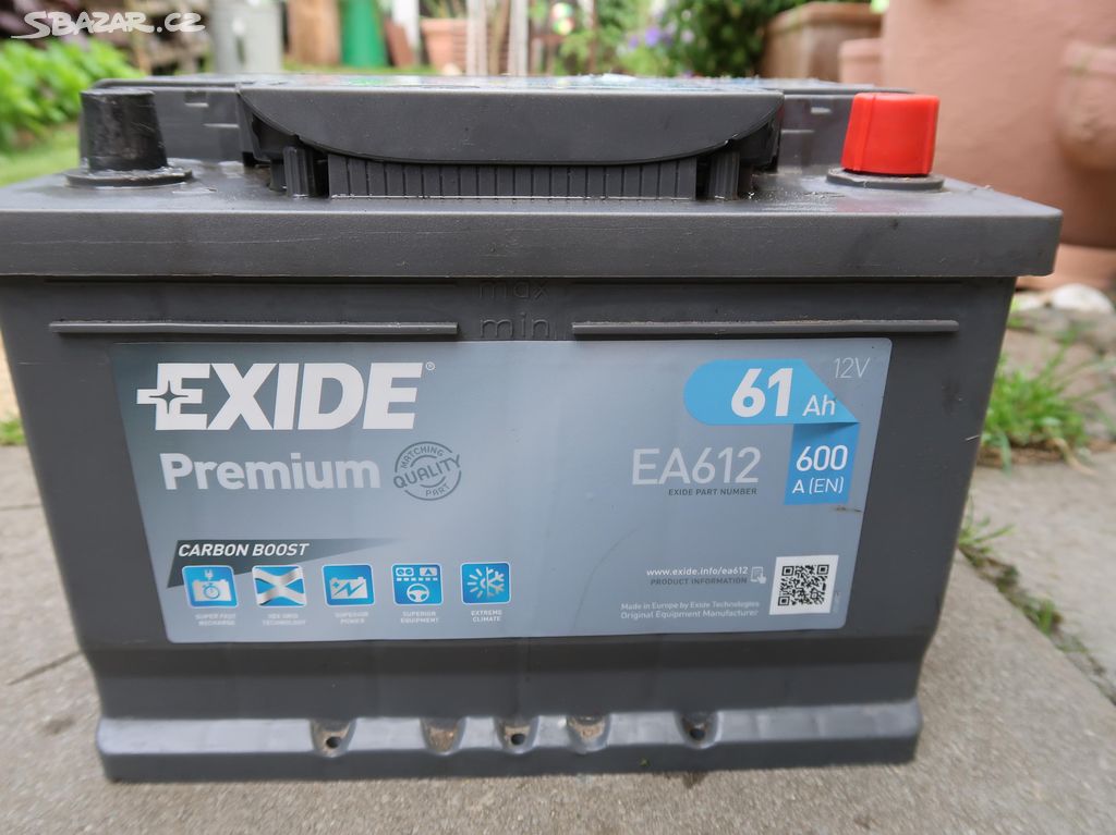 Autobaterie EXIDE Premium 12V 61Ah 600A/EN