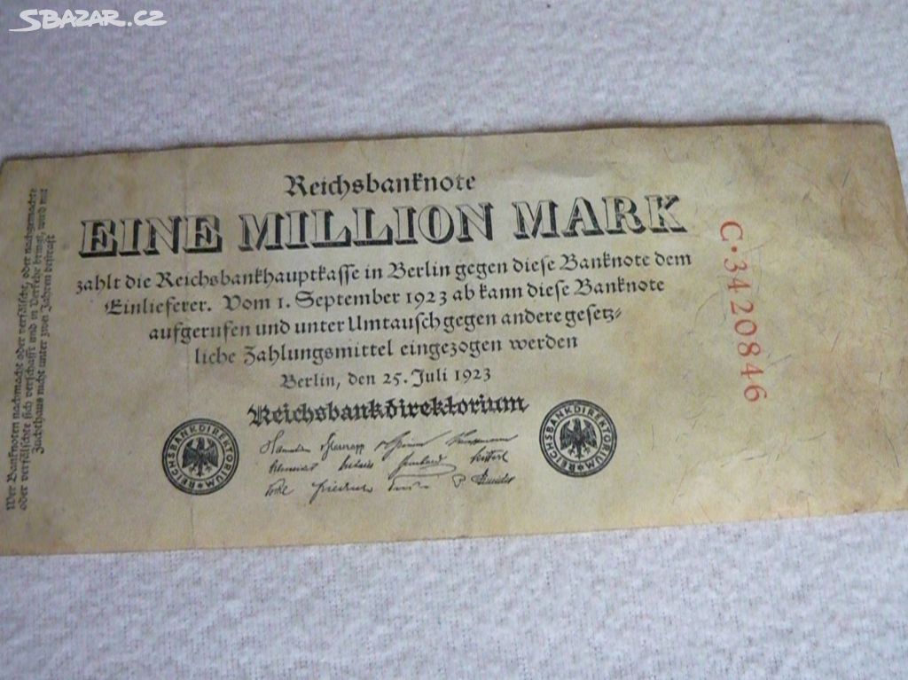 Stará německá bankovka 1923
