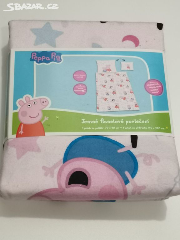 Dětské flanelové povlečení prasátko Peppa Pig Nové