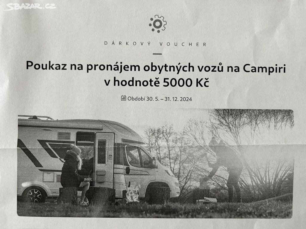 Poukaz na pronájem obytných vozů na Campiri