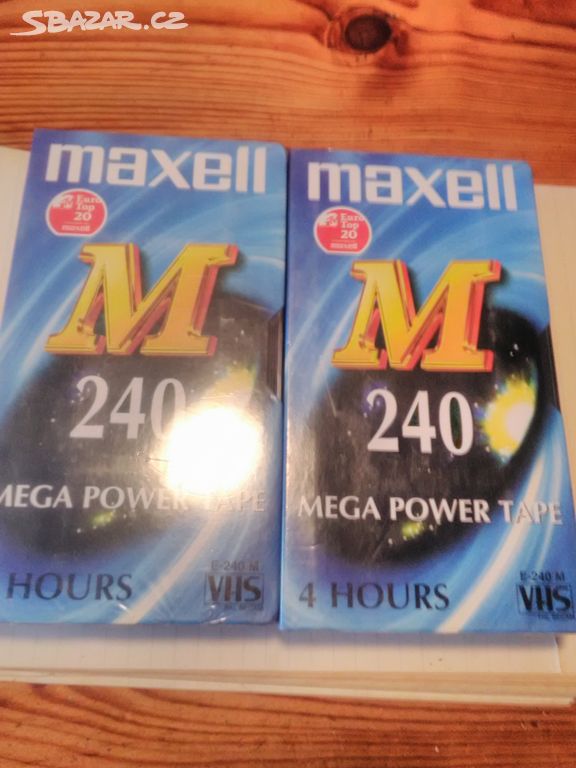 Video kazety Maxell M 240 Mega power tape 4 hodiny