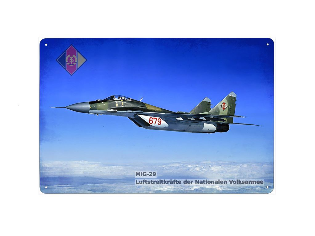 plechová cedule - MiG-29 (Východní Německo)