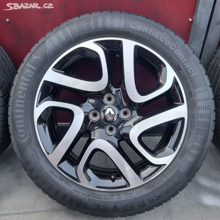 17"LETNÍ OBUTÁ ALU KOLA 4x100 RENAULT CAPTUR+ČIDLA