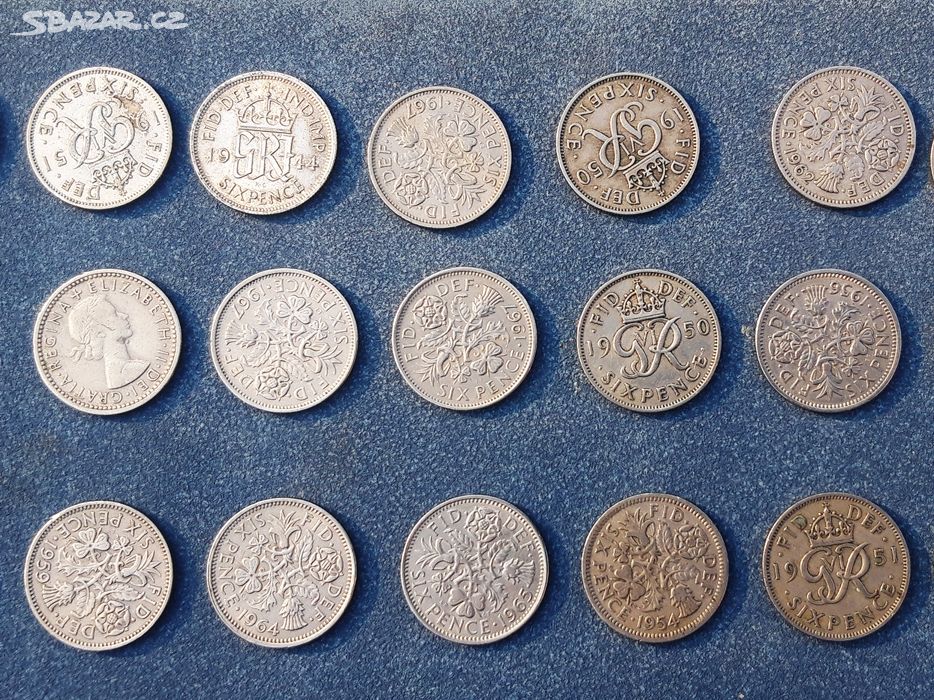 Six Pence Velká Británie 1944-1967