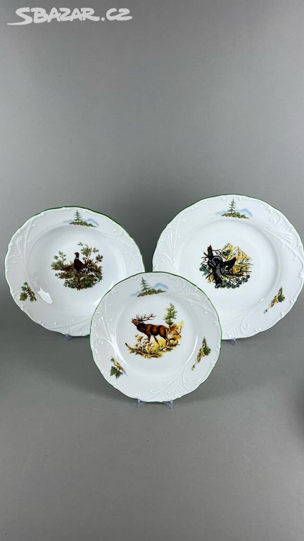 Myslivecká talířová souprava, myslivecký porcelán