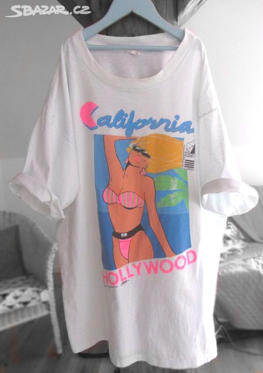 Originál vintage 80's triko California - Hollywood