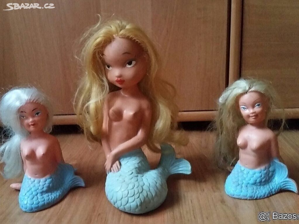 Mořské panny - 4x moc pěkné staré panenky