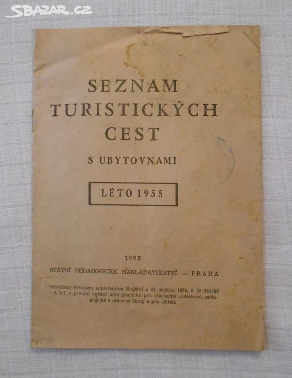 Seznam turistických cest s ubytovnami - Léto 1955