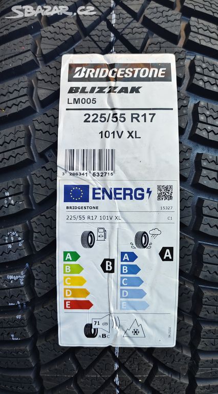 Nové zimní pneu 225/55r17 Bridgestone