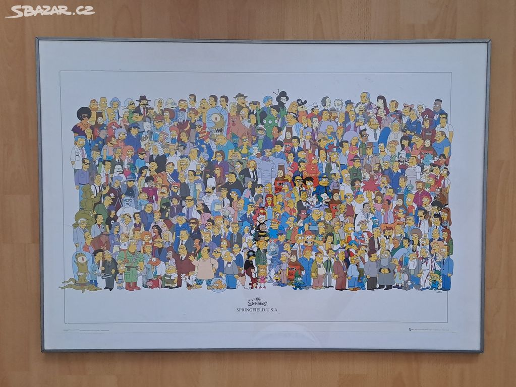 Velký plakát The Simpson, včetně rámu 100 x 70 cm