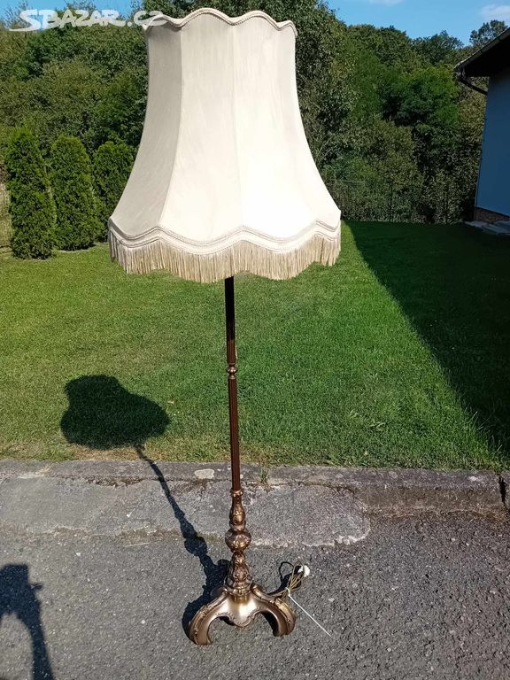 Bronzová podlahová lampa