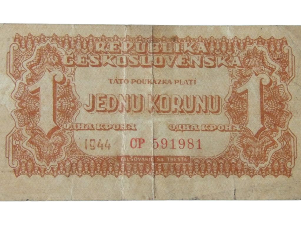 Československo - 1 koruna - 1944