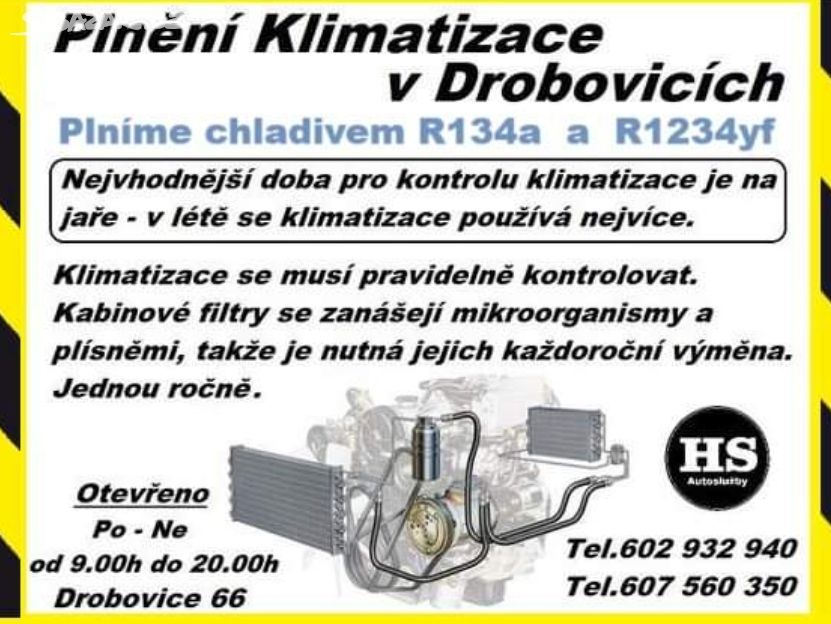 Plnění autoklimatizace